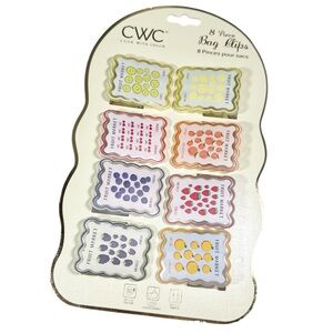 NEW CWC FRUIT MARKET Fruit-Themed Bag Clips Set/8